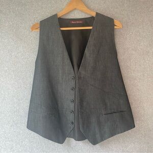 Mens Paulo Solari Gray Vest Button Front sz. L
